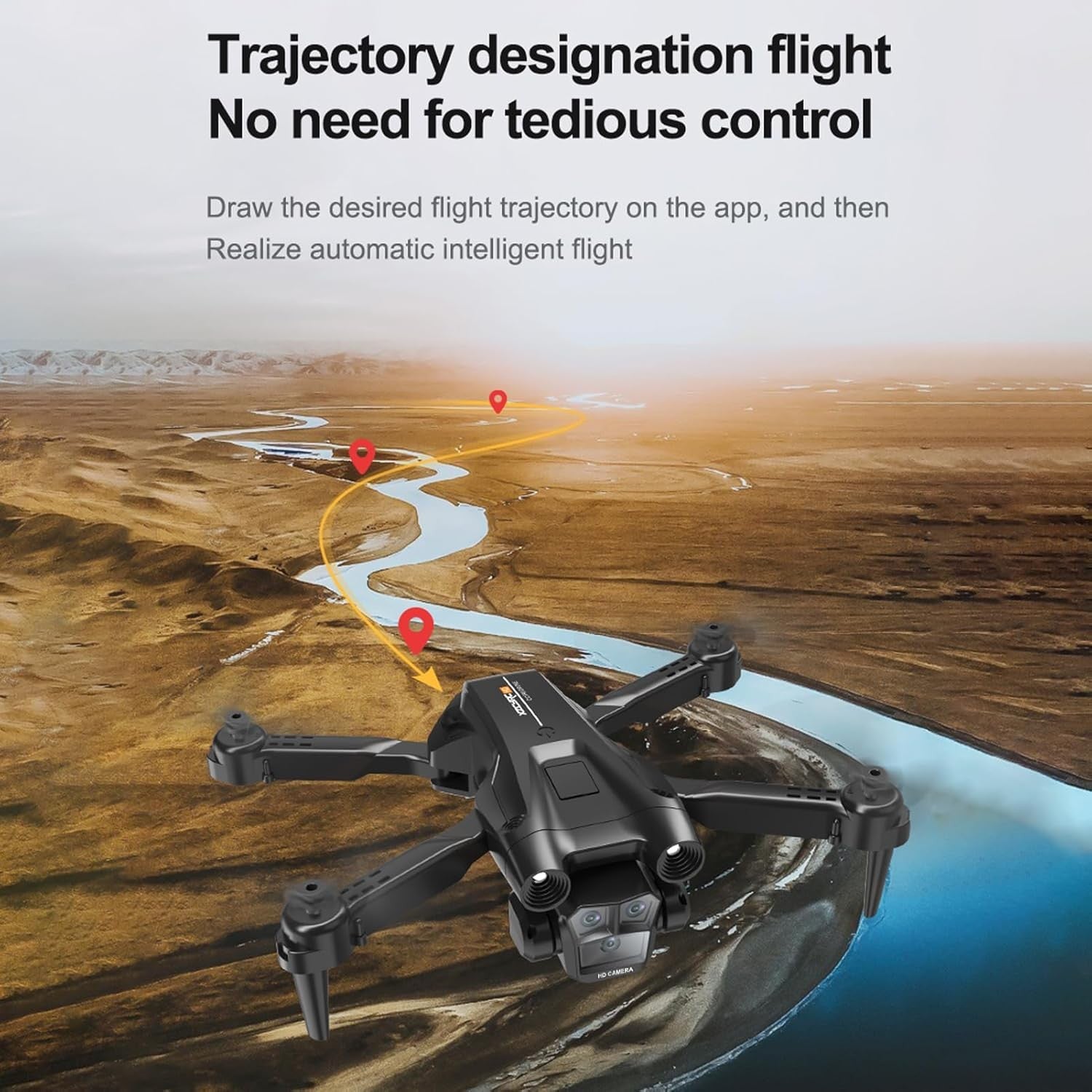 8K RC Drones HD + Battery Drone Selfie Camera WIFI FPV Foldable RC Quadcopter