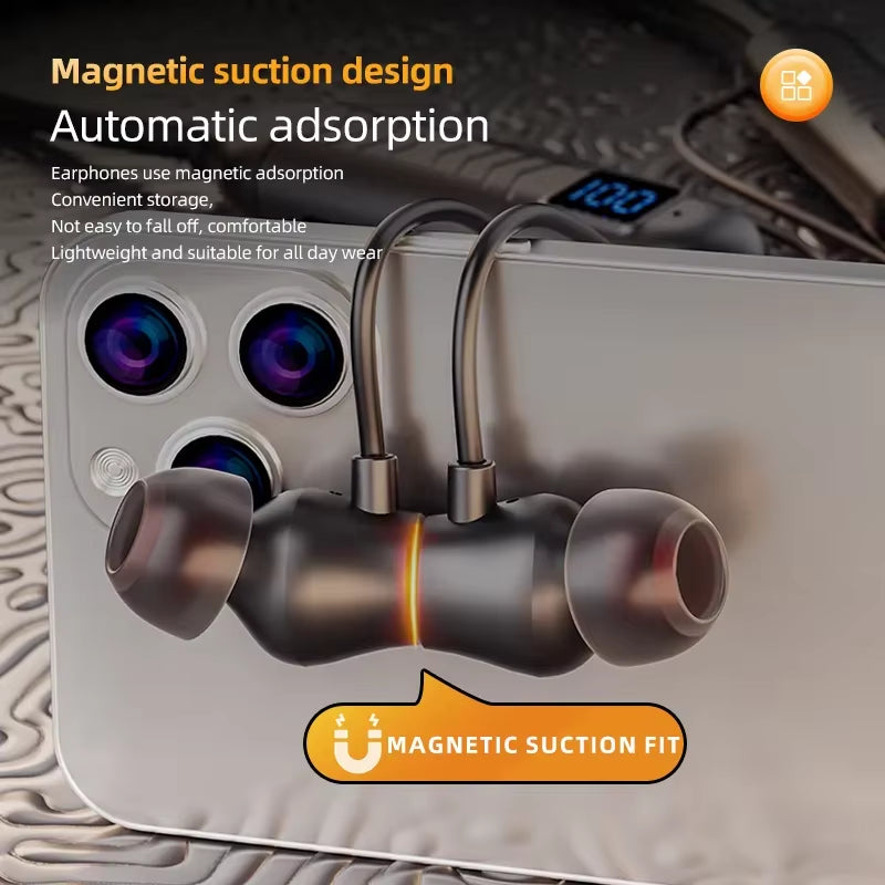 2023 New True Wireless BT Headphones: High Quality, Long Life, Digital Display and Pluggable Memory Card Playback!