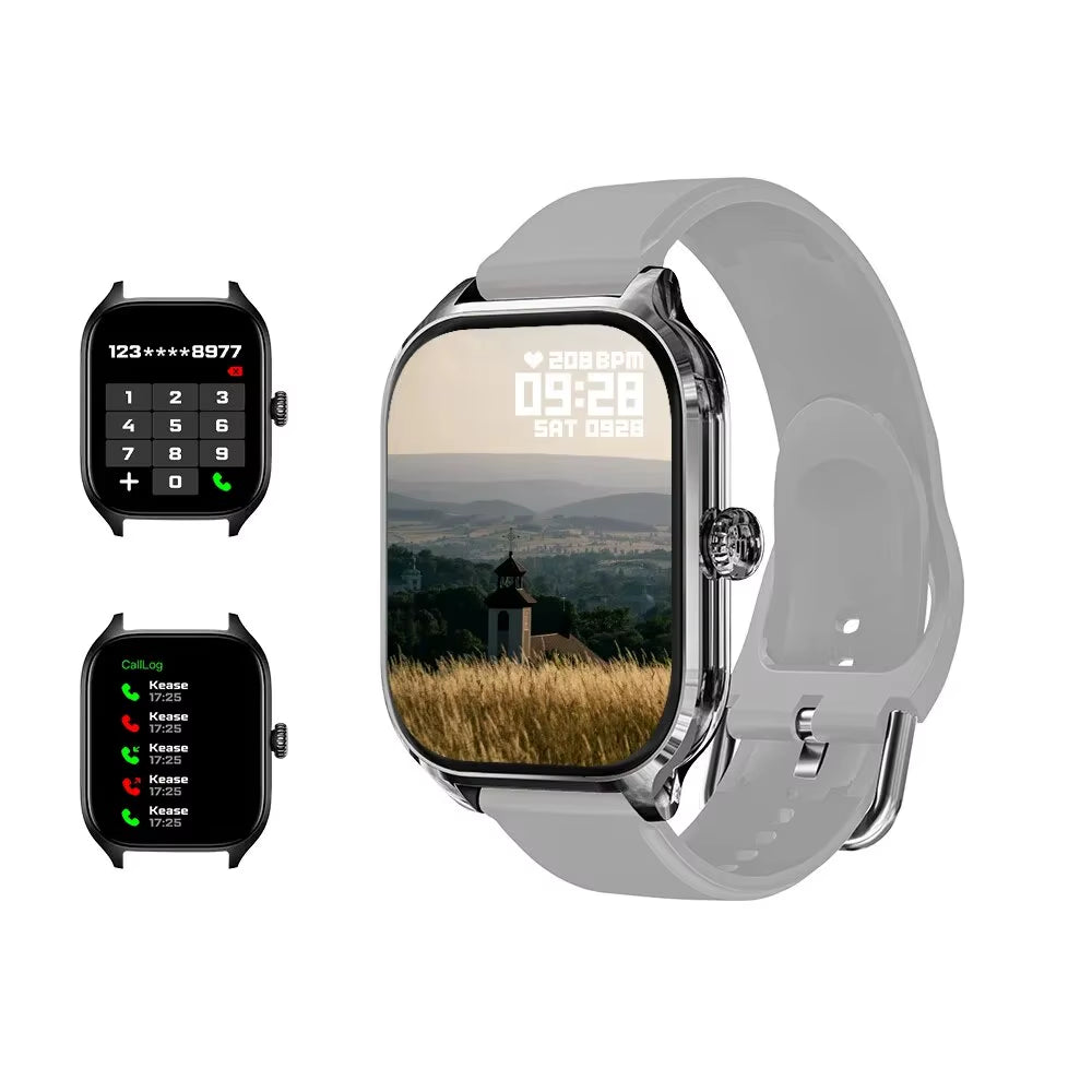 H9 New Smart Watch 2.01 Inch HD Display Answer Make Call Message Preview Sport Modes DIY Dial Weather Forecast for Men Women