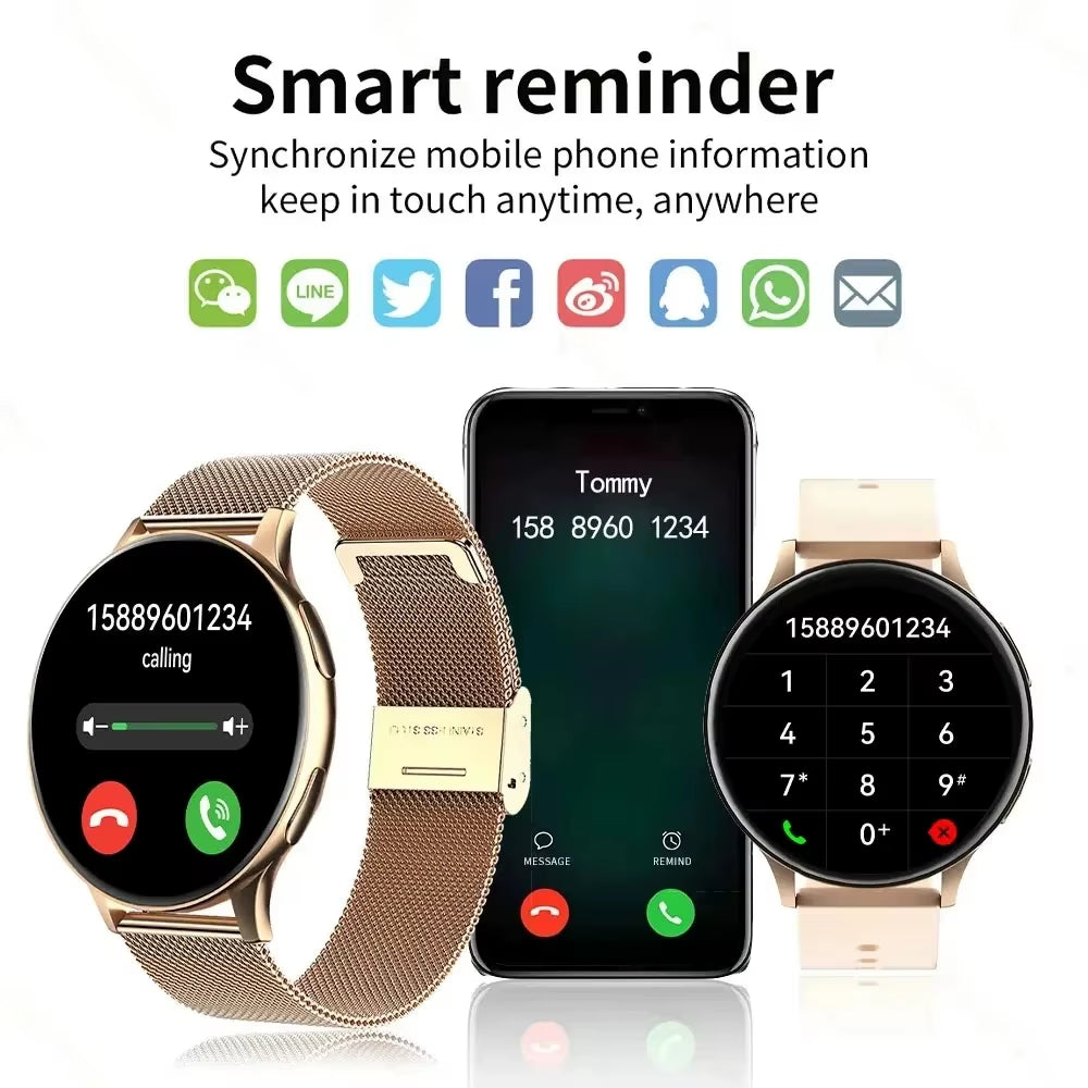 New Smart Watch 2025 Wireless Charging Smartwatch Bluetooth Calls Watches Men Women Fitness Bracelet Custom Watch Face +Box