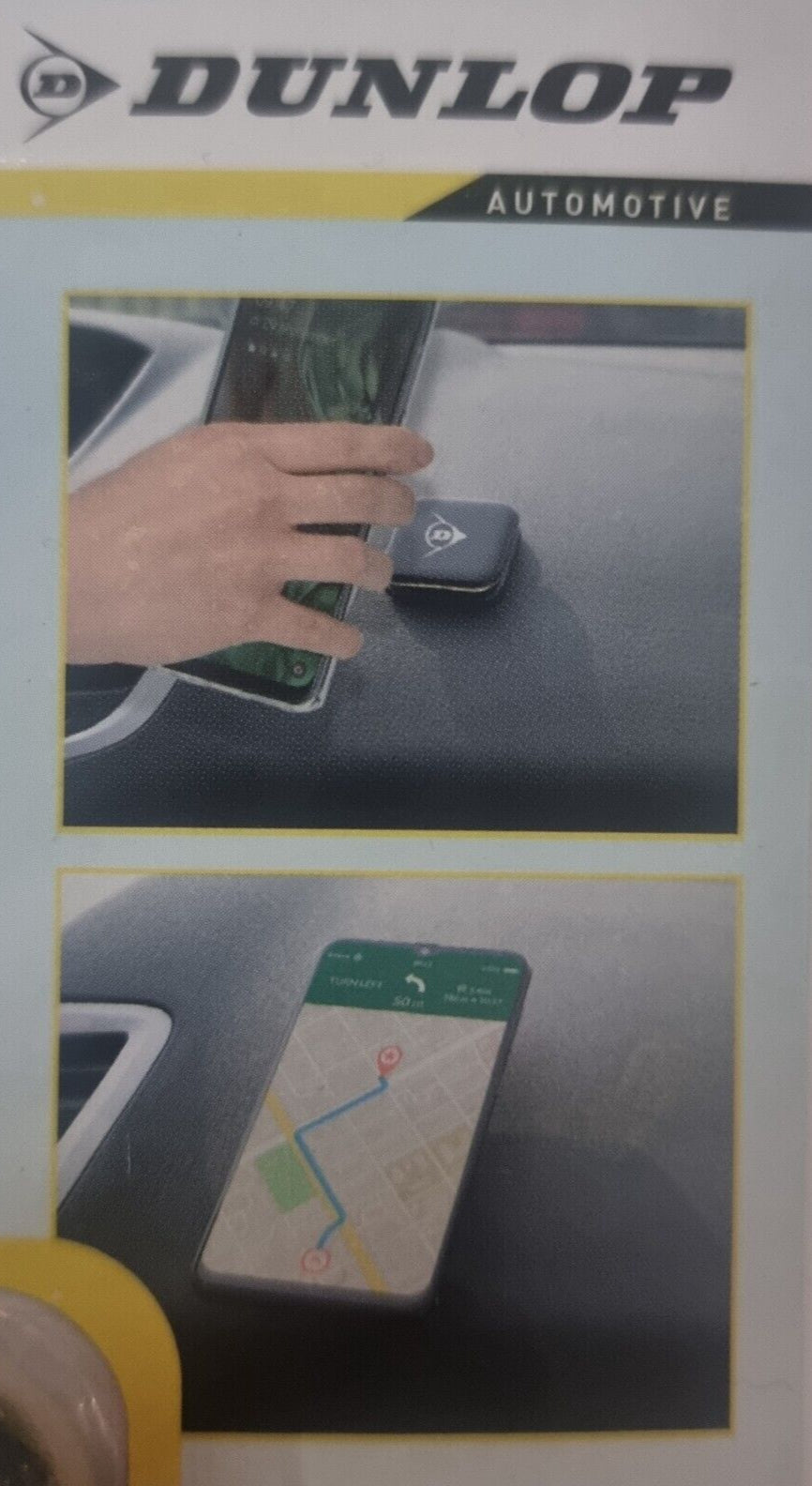 Dunlop Sticky Gel Pad Mobile Phone Car Van Square Hold Satnav Cars Anti-Slip Mat