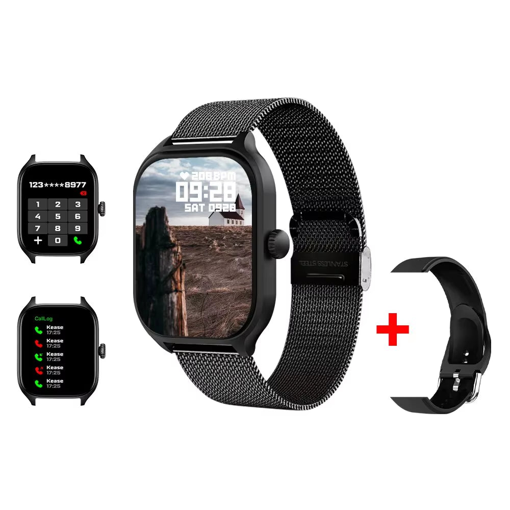H9 New Smart Watch 2.01 Inch HD Display Answer Make Call Message Preview Sport Modes DIY Dial Weather Forecast for Men Women