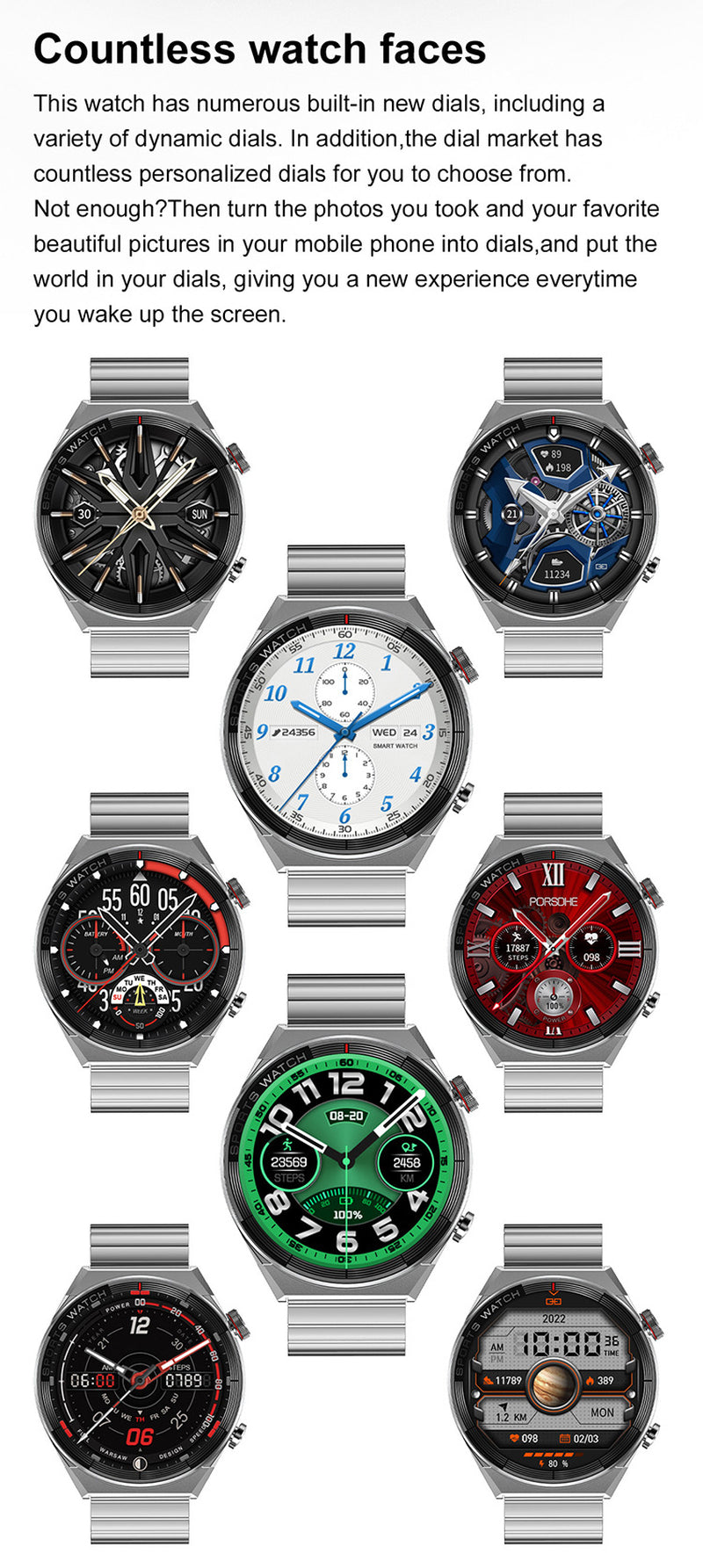 Smart Watch Bluetooth Calling Heart Rate Music Playback