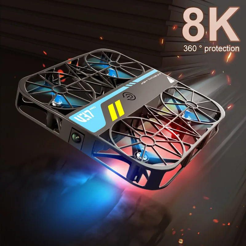 V37 New Mini 8K Drone with Camera 4K HD Easy to Carry Wifi FPV Dron Pocket Rc Helicopter Quadcopter Family Toys Gift