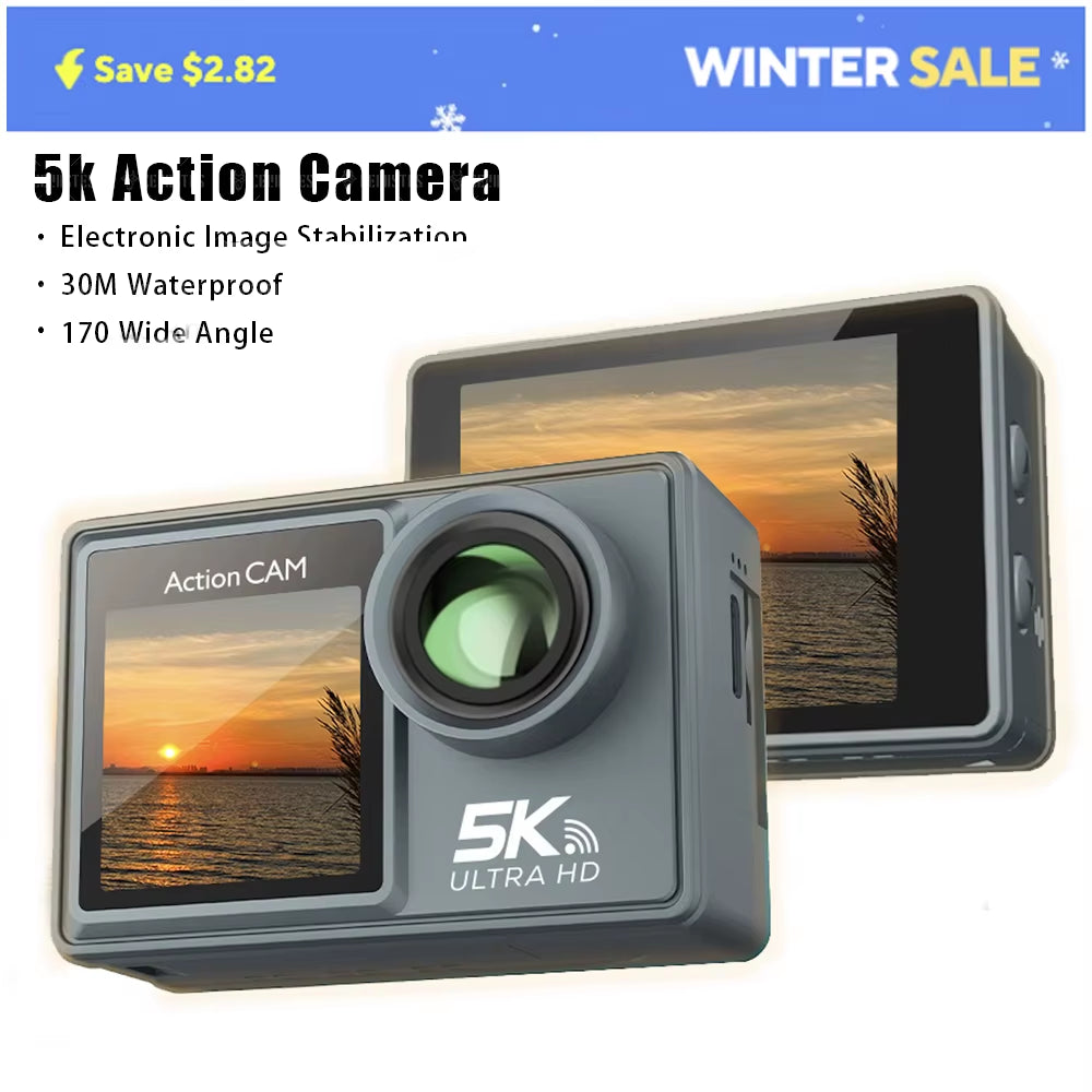 Action Camera 4K Bicycle Camera Electronic Stabilizer Action Cam Wifi 5K Sport Camera Helmet Video Recording Cameras for Go Pro