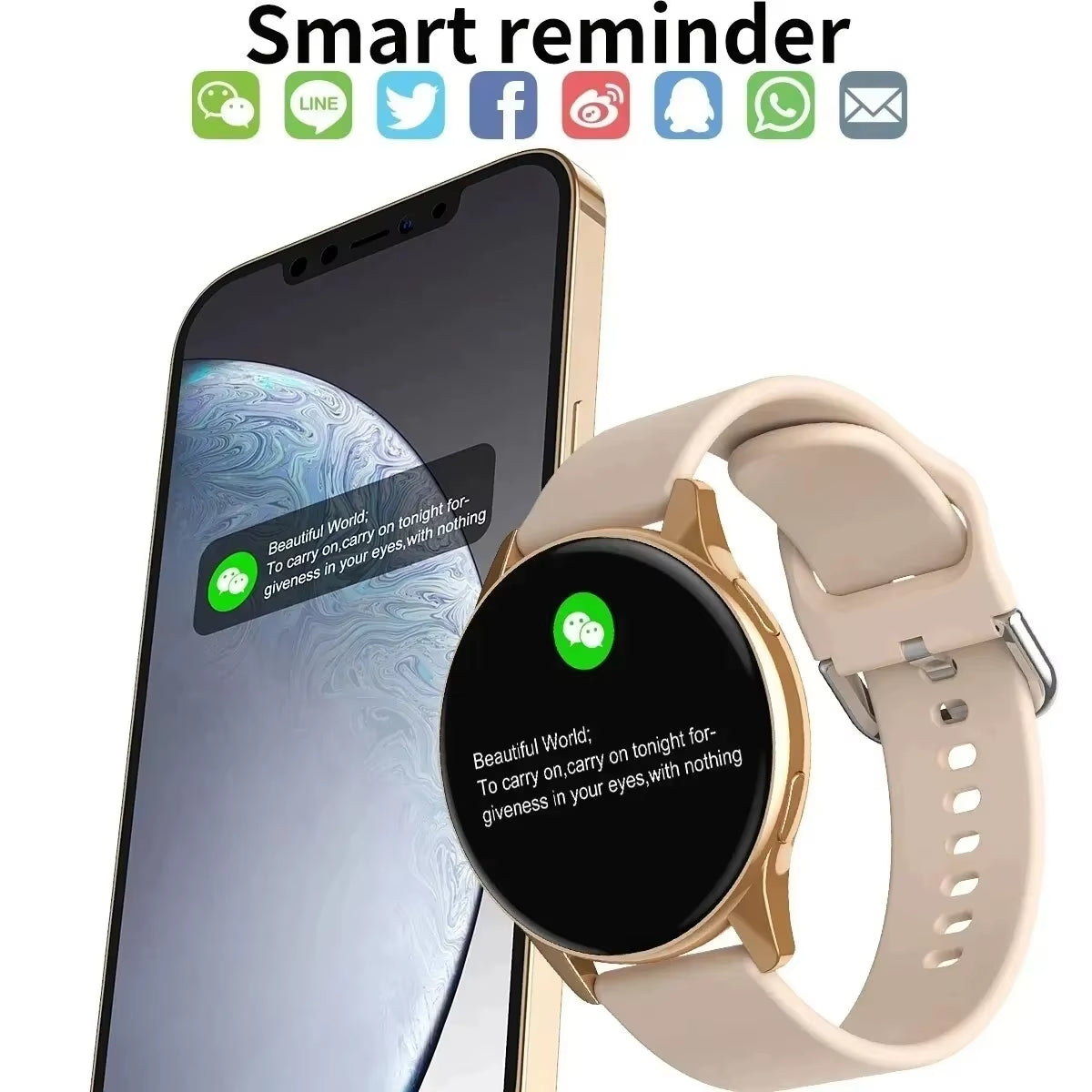 New Smart Watch 2025 Wireless Charging Smartwatch Bluetooth Calls Watches Men Women Fitness Bracelet Custom Watch Face +Box