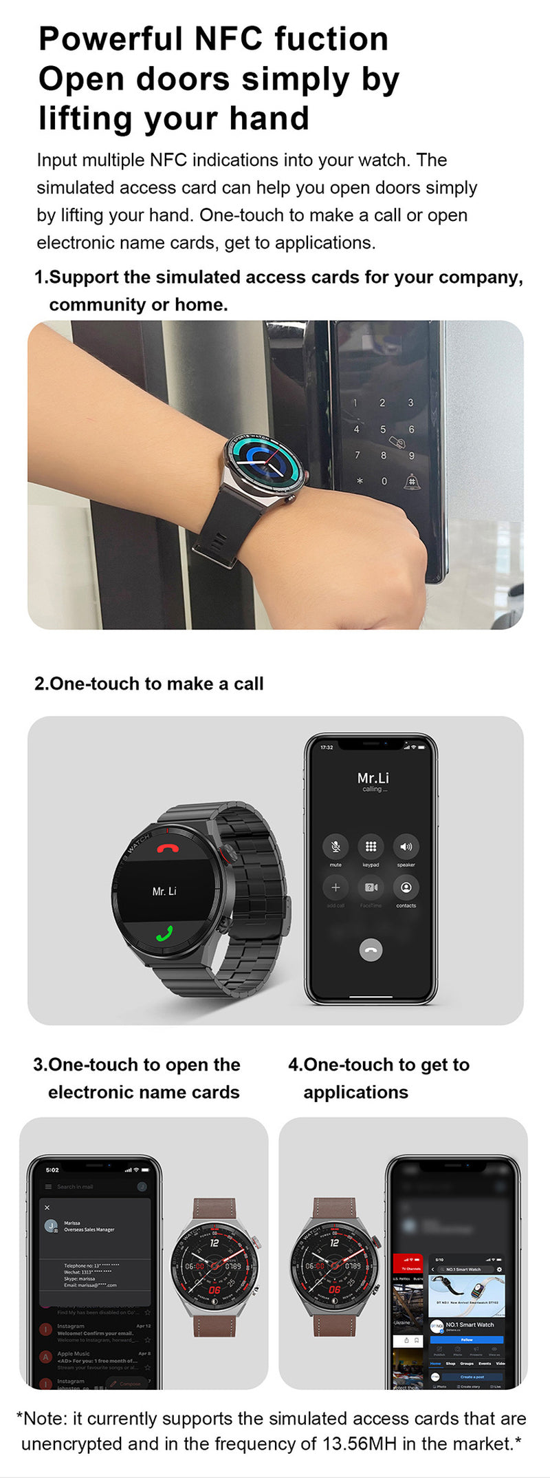 Smart Watch Bluetooth Calling Heart Rate Music Playback