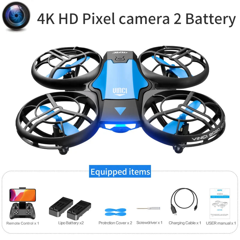 Mini Drone 4K Profession HD Wide Angle Camera 1080P Wifi FPV Drone Camera Height Keep Drones Camera Helicopter Toys