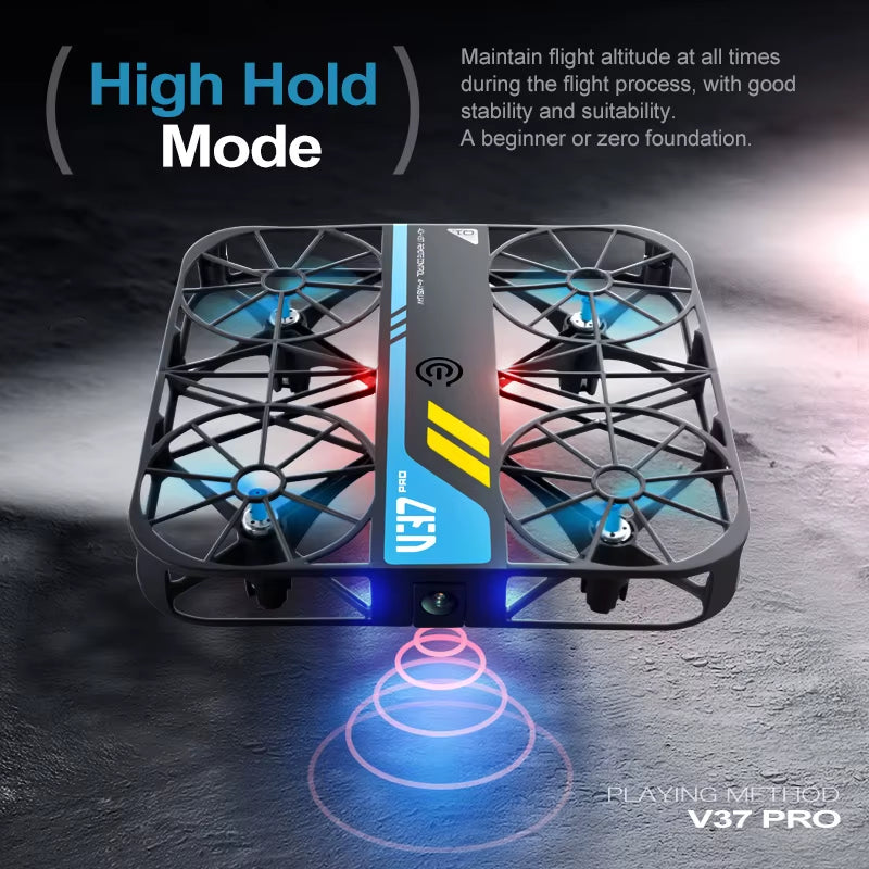 V37 New Mini 8K Drone with Camera 4K HD Easy to Carry Wifi FPV Dron Pocket Rc Helicopter Quadcopter Family Toys Gift