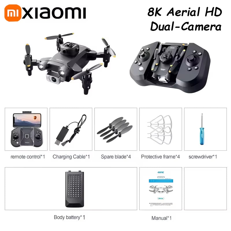 Xiaomi Mini V30 Drone 8K Aerial HD Profesional RC Drones Five-Sided Obstacle Avoidance Helicopter Convenient GPS Drone with VR