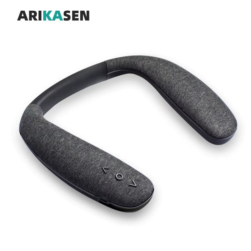 Neckband Bluetooth Speakers 12H Music Wireless Wearable Speaker True 3D Stereo Sound Portable Personal Speakers with Microphone