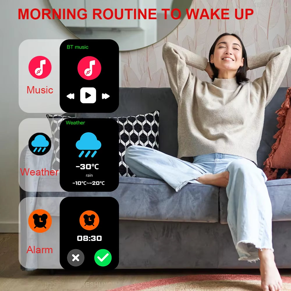 H9 New Smart Watch 2.01 Inch HD Display Answer Make Call Message Preview Sport Modes DIY Dial Weather Forecast for Men Women