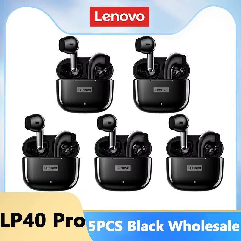 LP40 Pro Earphones Bluetooth 5.3 Wireless Sports Headphone Waterproof Gaming Earbuds with Mic Touch Control TWS Headset