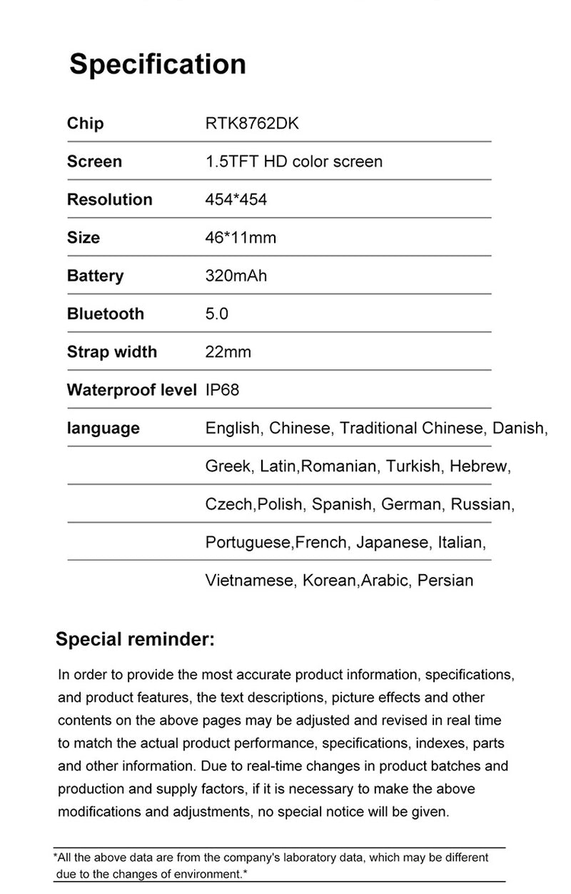 Smart Watch Bluetooth Calling Heart Rate Music Playback