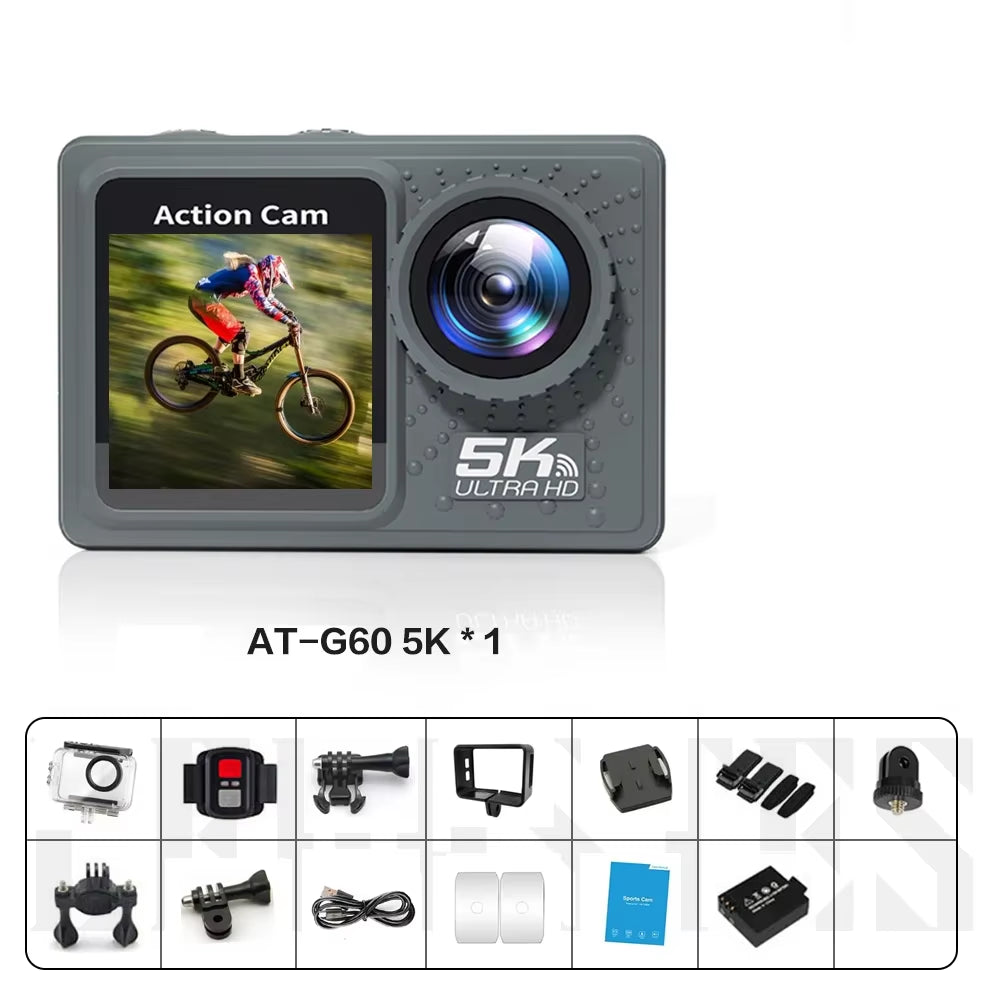 Action Camera 4K Bicycle Camera Electronic Stabilizer Action Cam Wifi 5K Sport Camera Helmet Video Recording Cameras for Go Pro